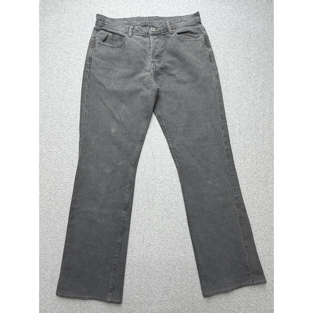 James Perse 5-Pocket Canvas Jeans Mens 34x32 Gray Straight Pants Made USA